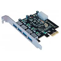 TARJETA USB,MANHATTAN,152891, V3 PCI EXPRESS 4 PTOS ESTANDAR-BRACKET