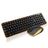 COMBO TECLADO MULTIMEDIA Y MOUSE OPTICO GHIA / GT4000NA / INALAMBRICO / RECEPTOR USB / NEGRO CON AMARILLO GT4000NA - Código: GT4000NA | Compra en Guadalajara