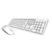 KIT TECLADO Y MOUSE ALAMBRICO USB GHIA COLOR BLANCO - GAC-148