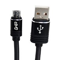 CABLE MICRO USB GHIA 2.0 MTS DATOS Y CARGA COLOR NEGRO GAC-150 - Código: GAC-150 | Compra en Guadalajara