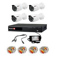 ProvisionIsr Pro44Ahdkit  Kit De Videovigilancia Ahd Para Exteriores  1 Sh4100A2LMm Dvr De 4Ch 2Mp  4 I1390Ae36 Cmaras Serie Eco BalaBullet Ahd 2Mp Metlicas Para Exteriores  4 PrCa20 Cables Coaxial De 20 Mts 1 PrC14 Pulpo Splitter  1 Pr12V5A Fuentes De Energa  De 12V 5A - PRO44AHDKIT