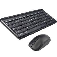 Kit Teclado Y Mouse Quaroni Inalambrico 24Ghz Color Negro KIQ01,KBQ-003 - KIQ01,KBQ-003