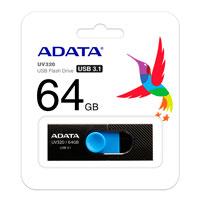 Memoria Usb Adata Uv320  Memoria Usb Adata Uv320 Azul  Negro 64 Gb Usb Tipo A  UV320  AUV320-64G-RBKBL - ADATA