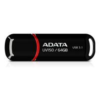 Memoria Flash Adata Uv150 64Gb Usb 3 2 Negro  Auv150 64G Rbk  - AUV150-64G-RBK