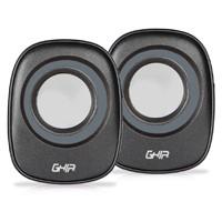BOCINA PARA PC 20 GHIA NEGRA/GRIS AUDIO 35MM ALIMENTACION USB 2W x2 GAC-184G - Código: GAC-184G | Compra en Guadalajara