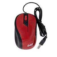 MOUSE GHIA / GMA50R / ALAMBRICO / USB / 2 BOTONES / SCROLL / 1200 DPI / ROJO CON NEGRO GMA50R - Código: GMA50R | Compra en Guadalajara