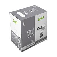 BOBINA DE CABLE UTP CAT5E GHIA CCA AZUL 100M 24 AWG 328FT CERTIFICACION CE / ROHS