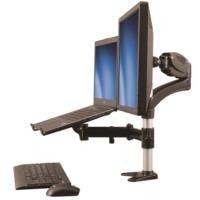 Soporte Para Un Monitor  Brazo Para Monitor Y Base Para Laptop Con Ajuste De Altura De Un Toque  Con Soporte Vesa Para Pantallas De 27 Negro  Startechcom Mod Armunonb ARMUNONB - ARMUNONB