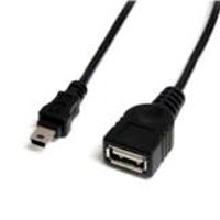 Cable De 30Cm Convertidor Usb 20 De Usb A A Mini Usb B  Hembra  Macho  Usb F A Mini Usb Tipo B M  Negro  Usbmusbfm1  Startechcom Mod Usbmusbfm1 USBMUSBFM1 - USBMUSBFM1