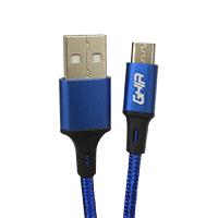 CABLE MICRO USB GHIA NYLON COLOR AZUL DE 1M GAC-191A - Código: GAC-191A | Compra en Guadalajara