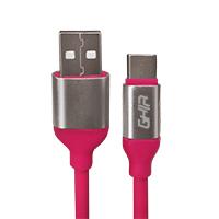 CABLE USB TIPO C GHIA 1M COLOR ROSA GAC-195P - Código: GAC-195P | Compra en Guadalajara