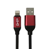 CABLE USB TIPO LIGHTNING GHIA 1M COLOR NEGRO/ROJO GAC-196N - Código: GAC-196N | Compra en Guadalajara