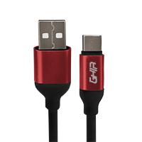 CABLE USB TIPO C GHIA 1M COLOR NEGRO/ROJO GAC-195N - Código: GAC-195N | Compra en Guadalajara