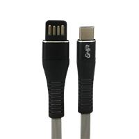 CABLE USB TIPO C GHIA PLANO REVERSIBLE COLOR GRIS/NEGRO DE 1M GAC-201NG - Código: GAC-201NG | Compra en Guadalajara