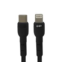 CABLE DE CARGA RAPIDA GHIA USB TIPO C A TIPO LIGHTNING COLOR NEGRO DE 1M GAC-204N - Código: GAC-204N | Compra en Guadalajara
