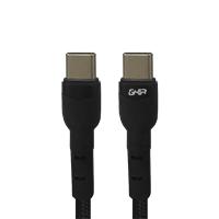 CABLE DE CARGA RAPIDA GHIA USB TIPO C A TIPO C COLOR NEGRO DE 1M GAC-203N - Código: GAC-203N | Compra en Guadalajara
