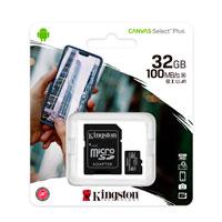 Micro Sd Kingston Technology Canvas Select Plus  Memoria Microsd Kingston Canvas Selct Plus 32Gb R100MbS Cl10 UhsI U1 V10 A1  CANVAS SELECT PLUS   SDCS2/32GB - SDCS2/32GB