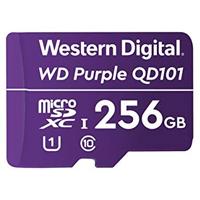 MEMORIA WD 256GB MICRO SDXC PURPLE SC QD101 VIDEOVIGILANCIA 24/7 CLASE 10 U1 LECT 50MB/S ESC 40MB/S