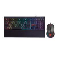 Kit teclado y mouse thermaltake/challenger elite/negro/membrana/3200 dpi/usb/rgb