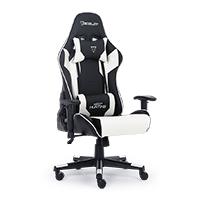 SILLA GAMER OCELOT/COLOR BLANCO CON NEGRO/DESCANSA BRAZOS AJUSTABLES/ RECLINABLE 90-155 GRADOS/ SOPORTA HASTA 150KG