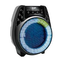 BAFLE GHIA AMPLIFICADO PORTATIL RECARGABLE BOCINA 4 PULG /BT/TWS/ FM/ USB/AUX IN/ MIC IN/LUCES LED