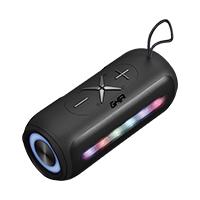 BOCINA BLUETOOTH GHIA BX201 NEGRA / 5WX2 / AUX / RADIO FM/ MICRO SD CARD/USB /TWS/RGB LED BX201 - Código: BX201 | Compra en Guadalajara