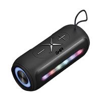 BOCINA BLUETOOTH GHIA BX201 NEGRA / 5WX2 / AUX / RADIO FM/ MICRO SD CARD/USB /TWS/RGB LED - BX201