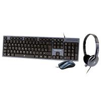 Kit TecladoMouseDiadema Para Oficina PERFECT CHOICE PC-201700 Kit TecladoMouseDiadema Para Oficina PERFECT CHOICE PC-201700 Negro 1000 DPI - Código: PC-201700 | Compra en Guadalajara