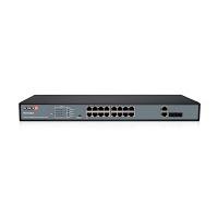 Switch PROVISION-ISR POES-16250C2COMBO Switch PoE De 16 Canales Total Power 250W En Modo CCTV Puedes Conectar Cámaras IP Hasta 250 Mts - Provision Isr