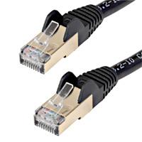 Cable De 1M Cat6A Ethernet Negro  Cable De Red 10Gb Cat6A Snagless Blindado Rj45 Poe De 100W  10Gbe Con Certificacion UlTia  Startechcom Mod C6Aspat3Bk C6ASPAT3BK - C6ASPAT3BK