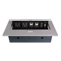 CAJA PARA MESA HDMI USB RJ45 CAT6 BROBOTIX 171224 Caja De Mesa RJ45 Cat 6 HDMI USB V2.0 Nema 5-15R Plata BROBOTIX 171224 - Código: 171224 | Compra en Guadalajara