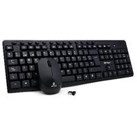 Kit teclado y mouse brobotix inalambrico, receptor usb, negro