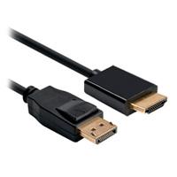 CABLE BROBOTIX  DISPLAYPORT A HDMI V1.2 DE 1.80MTS, NEGRO