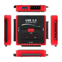 CONVERTIDOR BROBOTIX USB 3.0 A DISCOS DUROS IDE X2 Y SATA X1 CON FUENTE DE ALIMENTACION