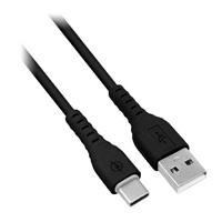 CABLE BROBOTIX CARGA RAPIDA USB-A V3.0 A USB-C REVESTIMIENTO PVC, 1.0M, COLOR NEGRO