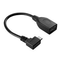 Cable brobotix usb v2.0 otg, micro b 90 grados a usb-a hembra