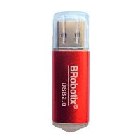 LECTOR BROBOTIX DE TARJETA MICRO SD - USB-A V2.0, METALICO, ROJO