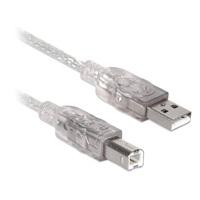 CABLE BROBOTIX USB-A V2.0 A USB-B, 1.8 MTS, TRANSLÚCIDO
