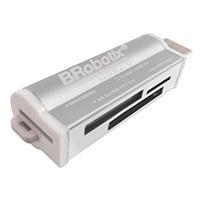 LECTOR BROBOTIX USB-A V2.0 TODO EN UNO: MICRO SD, SD, MS DUO, MICRO MS. METALICO, PLATA
