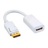 ADAPTADOR BROBOTIX DISPLAYPORT MACHO A HDMI HEMBRA, BLANCO