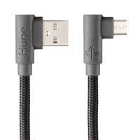 CABLE MICRO USB HUNE HIEDRA SUSTENTABLE TRENZADO CARGA RAPIDA Y DATOS 90ª  1.2M (ROCA)