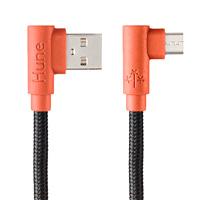 CABLE MICRO USB HUNE HIEDRA SUSTENTABLE TRENZADO CARGA RAPIDA Y DATOS 90ª  1.2M (CORTEZA)