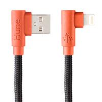 CABLE LIGHTNING HUNE HIEDRA SUSTENTABLE TRENZADO 90ª 1.2M COMPATIBLE CON IPHONE (CORTEZA)