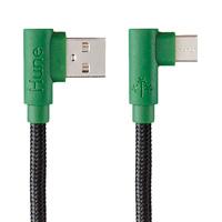 CABLE MICRO USB TIPO C HUNE HIEDRA SUSTENTABLE TRENZADO CARGA RAPIDA Y DATOS 90ª  1.2M (BOSQUE)