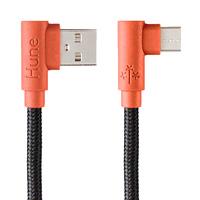 Cable Micro Usb Tipo C Hune Hiedra Sustentable Trenzado Carga Rapida Y Datos 90  12M Corteza AT-ACC-CA-317COR - AT-ACC-CA-317COR