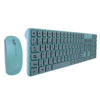 Teclado Y Mouse Inalambrico Para Nios Ballon Perfect Choice Azul PC-201243 - PC-201243