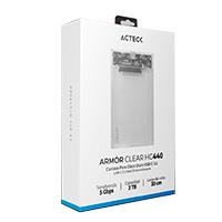 CARCASA CASE ENCLOSURE PARA DISCO DURO ACTECK ARMOR CLEAR HC440 / HDD 2.5 / CONEXION USB C / SATA / TRANSPARENTE / AC-934695