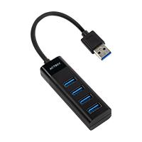 HUB ACTECK PORT X 3 DH425 / USB A / 4 PUERTOS USB 3.0 / 30 CM / NEGRO / AC-934664