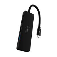 HUB ACTECK GATE 5 DH640 / USB C / 4 PUERTOS / USB A - HDMI - LECTOR DE MEMORIAS / 10 CM / NEGRO / AC-934633