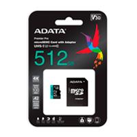 Mem Microsdxc Adata 512Gb Uhs I U3 V30S A2 C A Ausdx512Gui3V30Sa2 Ra1 - AUSDX512GUI3V30SA2-RA1